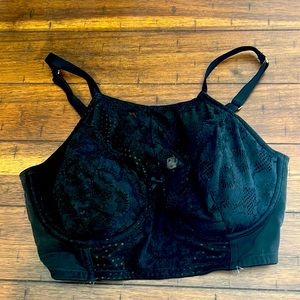 Cacique Black 40DD High Neck Bra